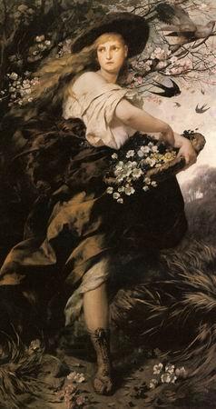 Henry Keller Flora oil painting picture